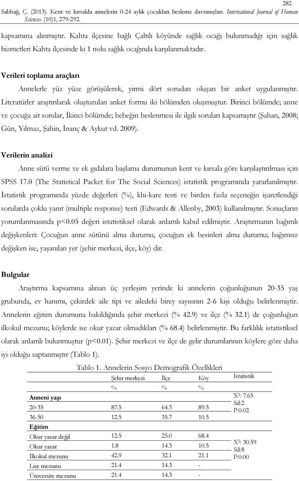 Birinci bölümde; anne ve çocuğa ait sorular, İkinci bölümde; bebeğin beslenmesi ile ilgili soruları kapsamıştır (Şahan, 2008; Gün, Yılmaz, Şahin, İnanç & Aykut vd. 2009).