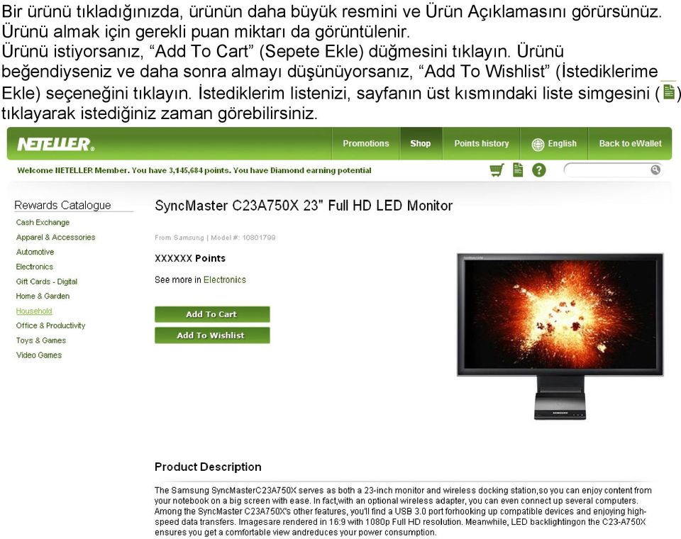 Ürünü istiyorsanız, Add To Cart (Sepete Ekle) düğmesini tıklayın.