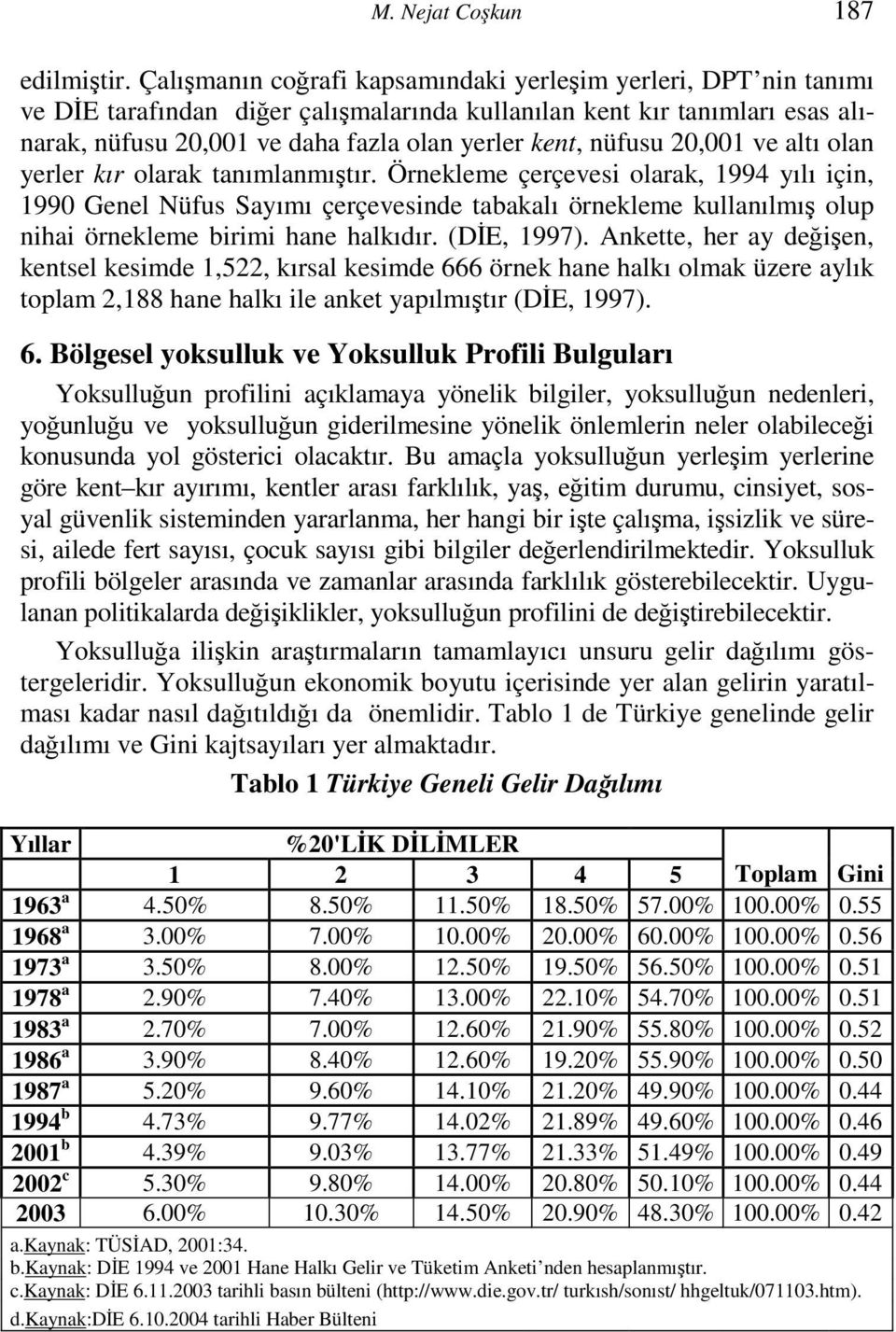 nüfusu 20,001 ve altı olan yerler kır olarak tanımlanmıştır.