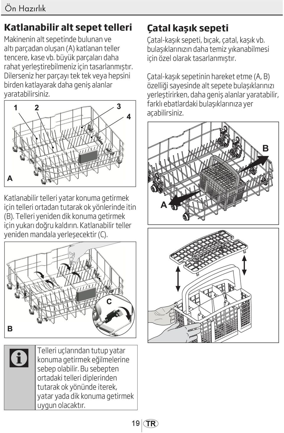 Çatal kaşık sepeti Çatal-kaşık sepeti, bıçak, çatal, kaşık vb. bulaşıklarınızın daha temiz yıkanabilmesi için özel olarak tasarlanmıştır.