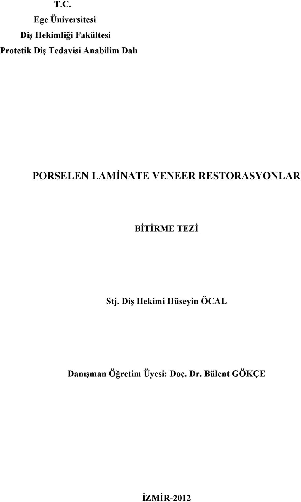 RESTORASYONLAR BİTİRME TEZİ Stj.