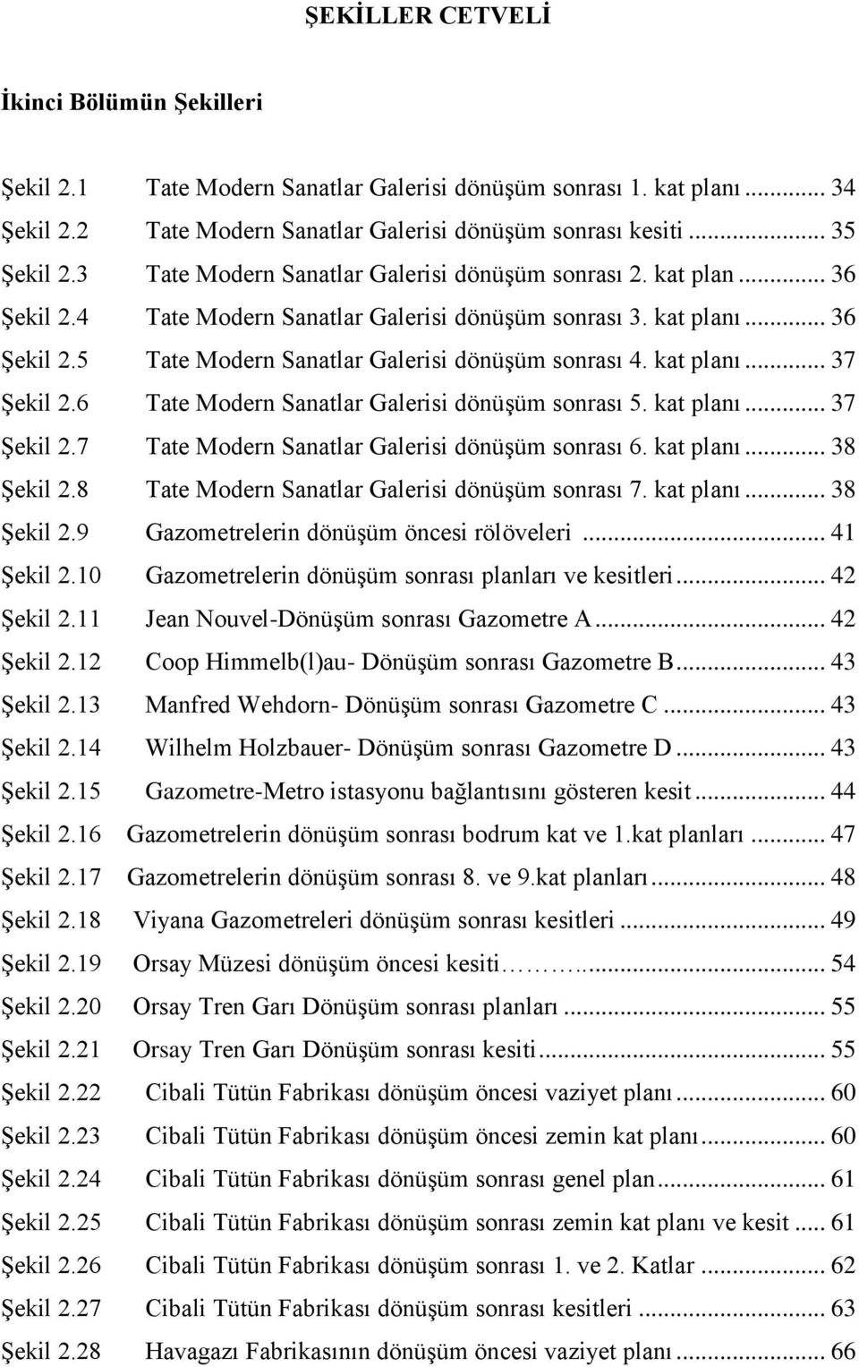 kat planı... 37 ġekil 2.6 Tate Modern Sanatlar Galerisi dönüģüm sonrası 5. kat planı... 37 ġekil 2.7 Tate Modern Sanatlar Galerisi dönüģüm sonrası 6. kat planı... 38 ġekil 2.