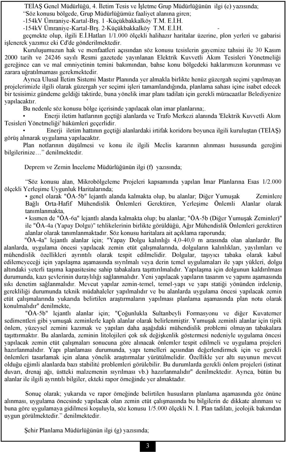 000 ölçekli halihazır haritalar üzerine, plon yerleri ve gabarisi işlenerek yazımız eki Cd'de gönderilmektedir.