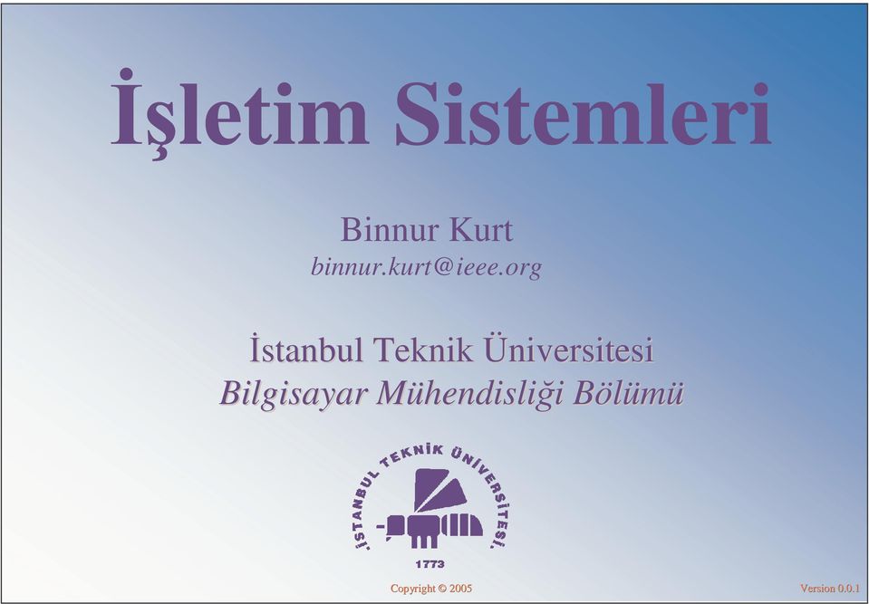 org İstanbul Teknik Üniversitesi Bilgisayar