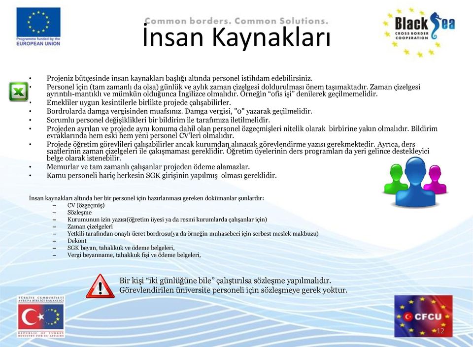 Örneğin ofis işi denilerek geçilmemelidir. Emekliler uygun kesintilerle birlikte projede çalışabilirler. Bordrolarda damga vergisinden muafsınız. Damga vergisi, "0" yazarak geçilmelidir.