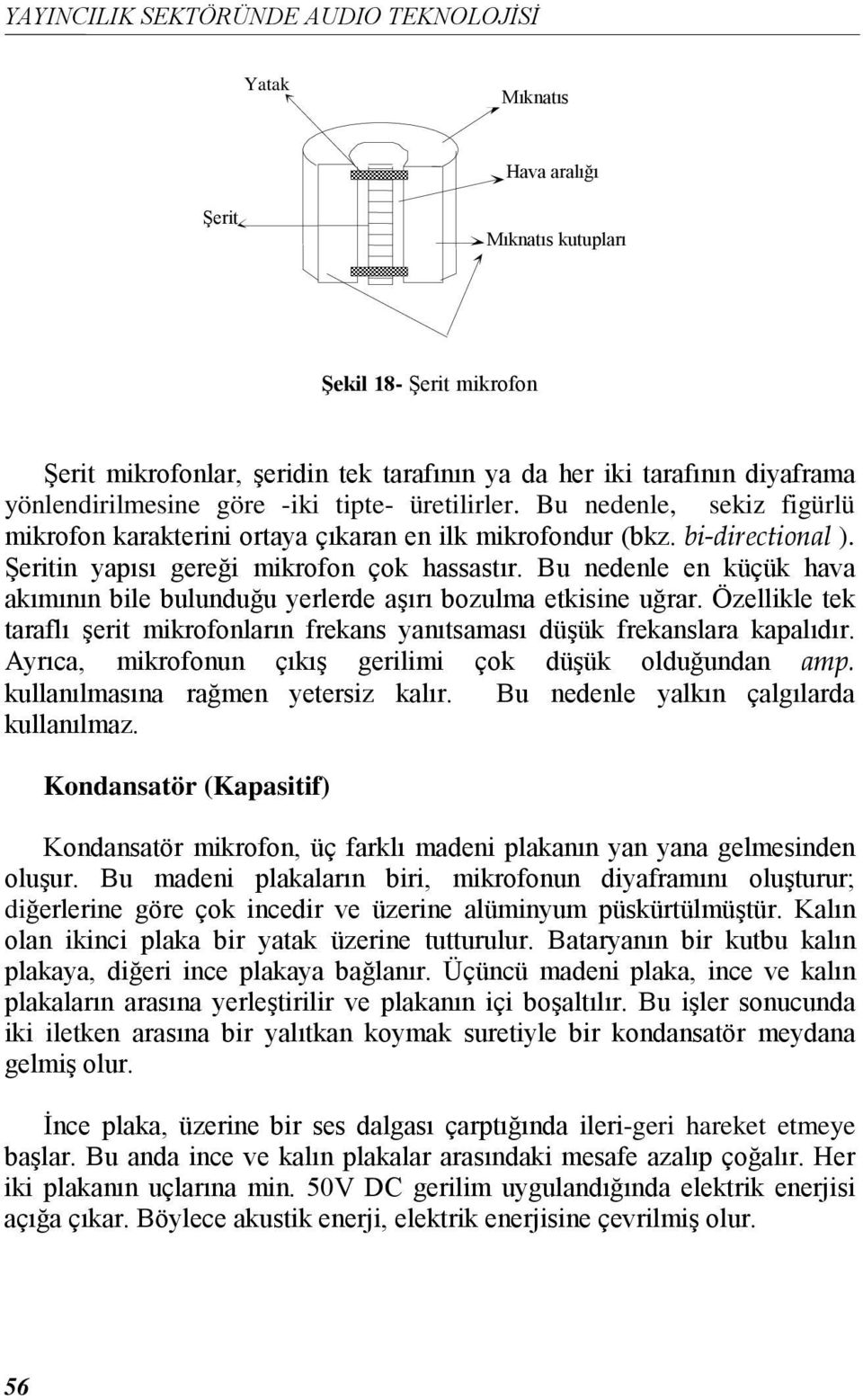 Bu nedenle en küçük hava akımının bile bulunduğu yerlerde aşırı bozulma etkisine uğrar. Özellikle tek taraflı şerit mikrofonların frekans yanıtsaması düşük frekanslara kapalıdır.