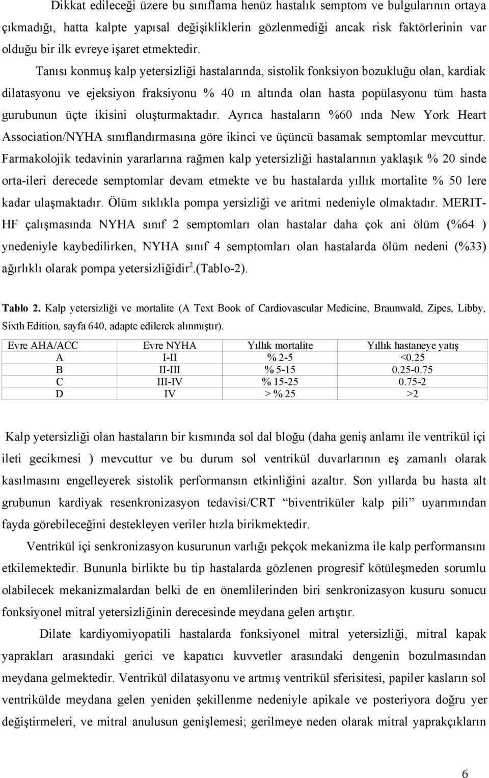 Tanısı konmuş kalp yetersizliği hastalarında, sistolik fonksiyon bozukluğu olan, kardiak dilatasyonu ve ejeksiyon fraksiyonu % 40 ın altında olan hasta popülasyonu tüm hasta gurubunun üçte ikisini