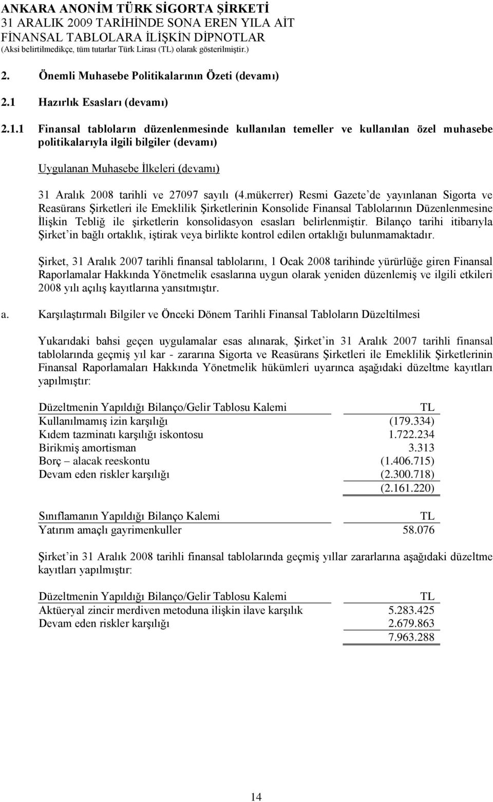 1 Finansal tabloların düzenlenmesinde kullanılan temeller ve kullanılan özel muhasebe politikalarıyla ilgili bilgiler (devamı) Uygulanan Muhasebe Ġlkeleri (devamı) tarihli ve 27097 sayılı (4.