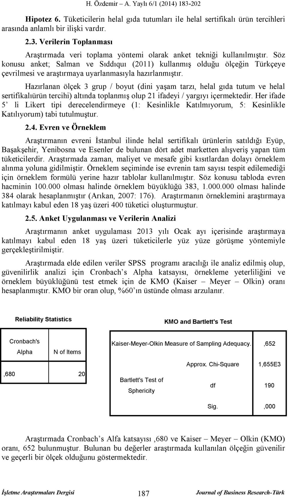 Söz konusu anket; Salman ve Sıddıquı (2011) kullanmış olduğu ölçeğin Türkçeye çevrilmesi ve araştırmaya uyarlanmasıyla hazırlanmıştır.