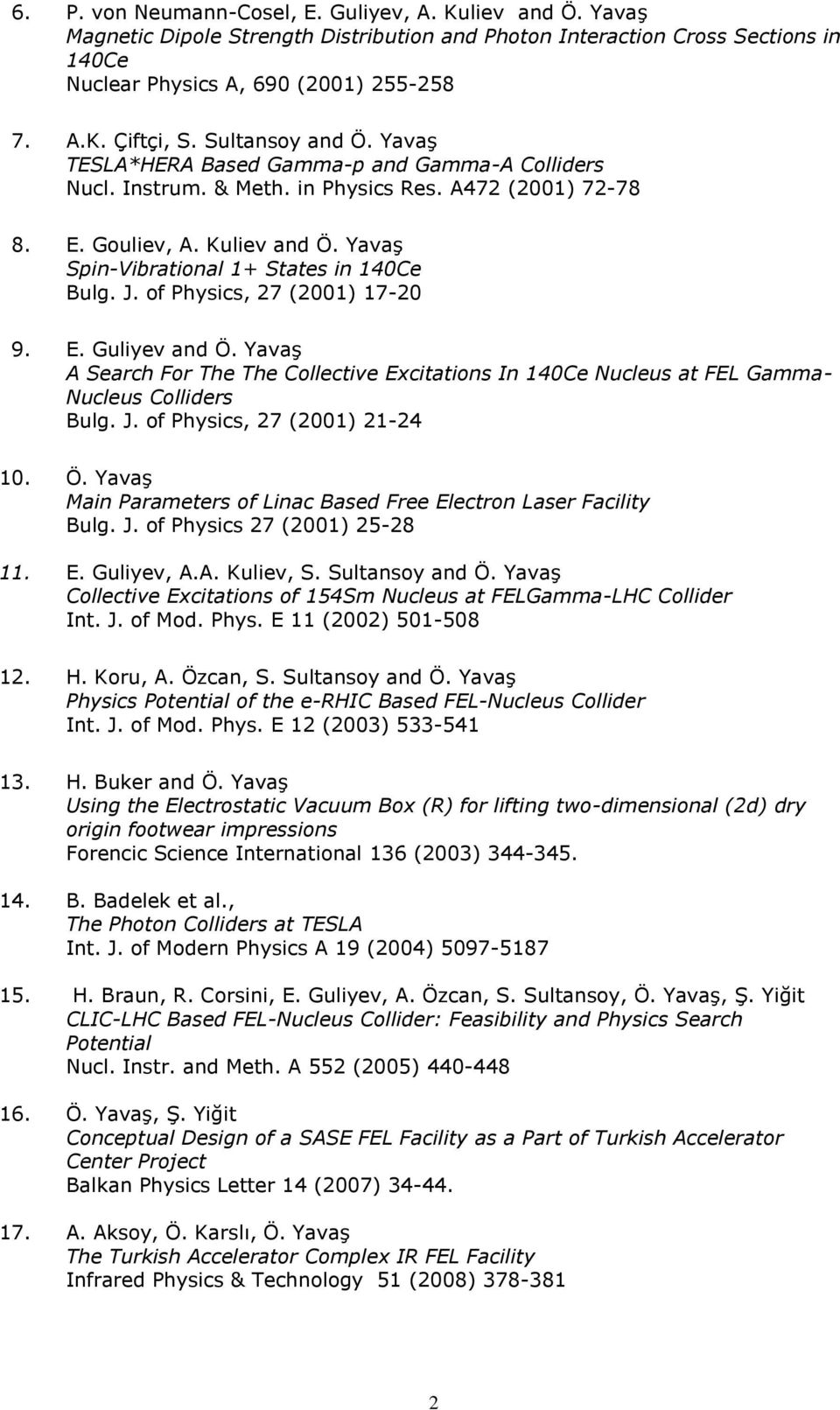 Yavaş Spin-Vibrational 1+ States in 140Ce Bulg. J. of Physics, 27 (2001) 17-20 9. E. Guliyev and Ö.