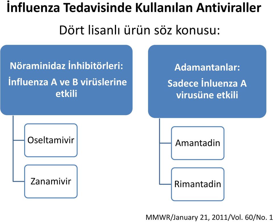 virüslerine etkili Adamantanlar: Sadece İnluenza A virusüne etkili