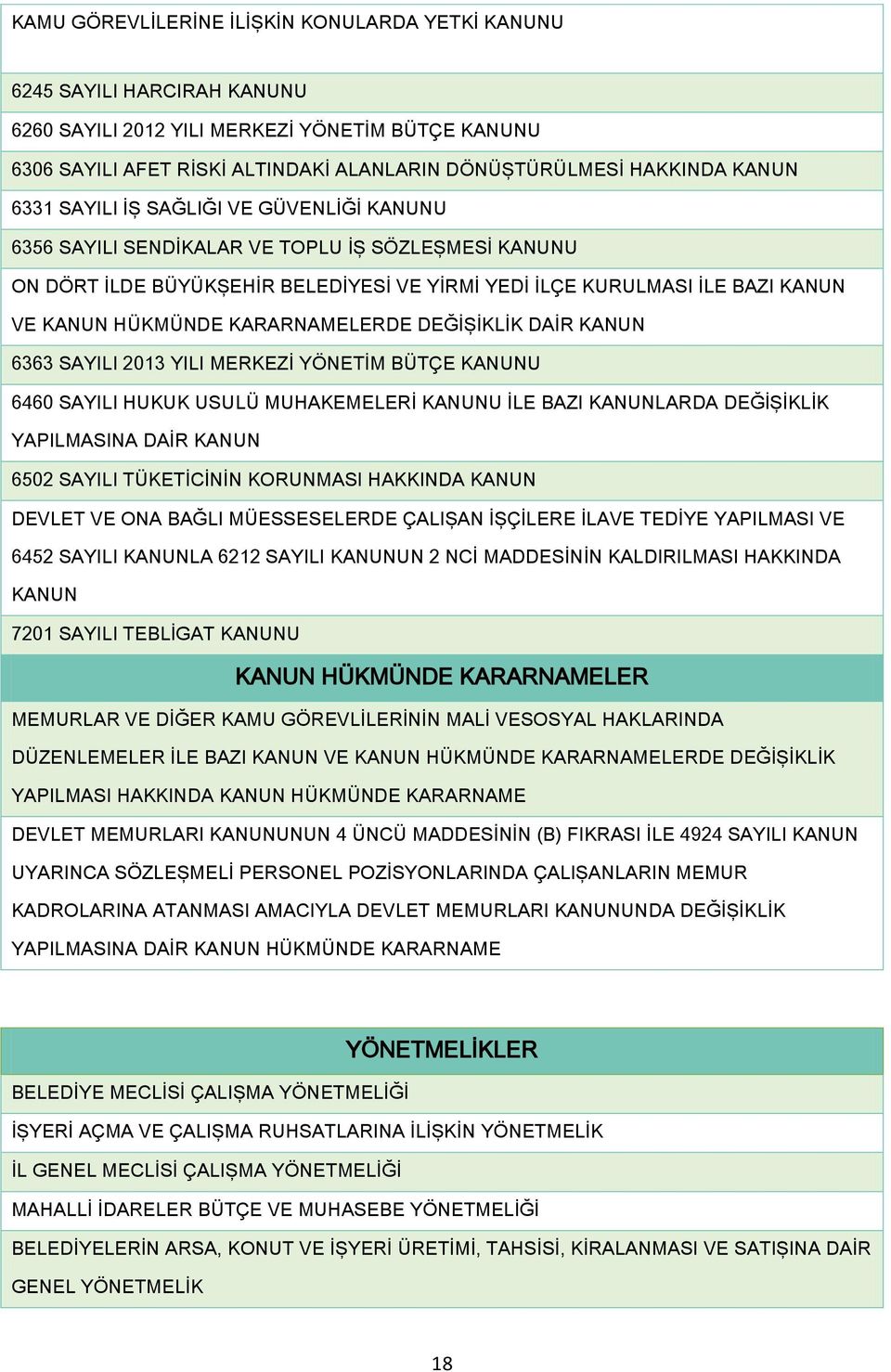 KARARNAMELERDE DEĞİŞİKLİK DAİR KANUN 6363 SAYILI 2013 YILI MERKEZİ YÖNETİM BÜTÇE KANUNU 6460 SAYILI HUKUK USULÜ MUHAKEMELERİ KANUNU İLE BAZI KANUNLARDA DEĞİŞİKLİK YAPILMASINA DAİR KANUN 6502 SAYILI