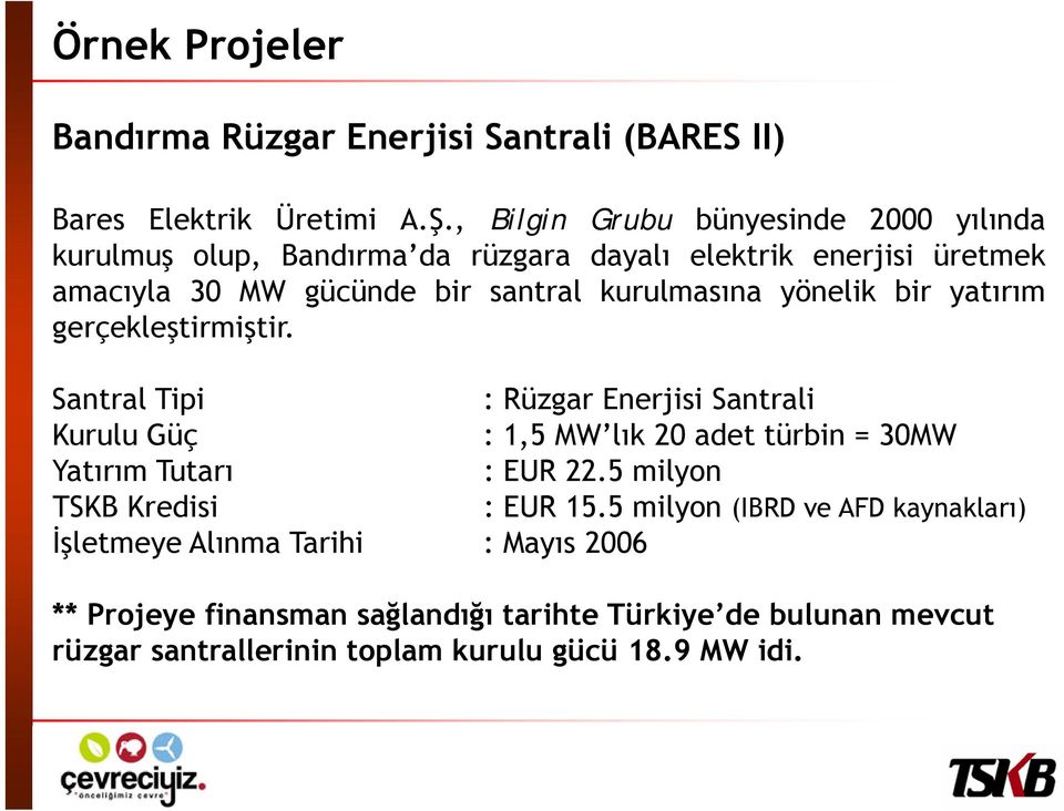 kurulmasına yönelik bir yatırım gerçekleştirmiştir.