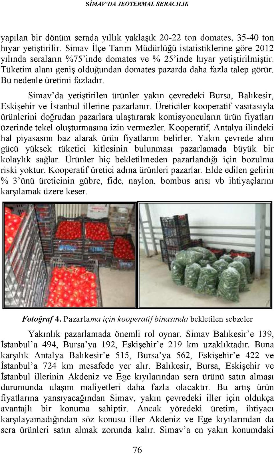 Bu nedenle üretimi fazladır. Simav da yetiştirilen ürünler yakın çevredeki Bursa, Balıkesir, Eskişehir ve İstanbul illerine pazarlanır.