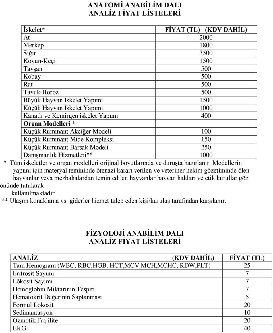 * Tüm iskeletler ve organ modelleri orijinal boyutlarında ve duruşta hazırlanır.