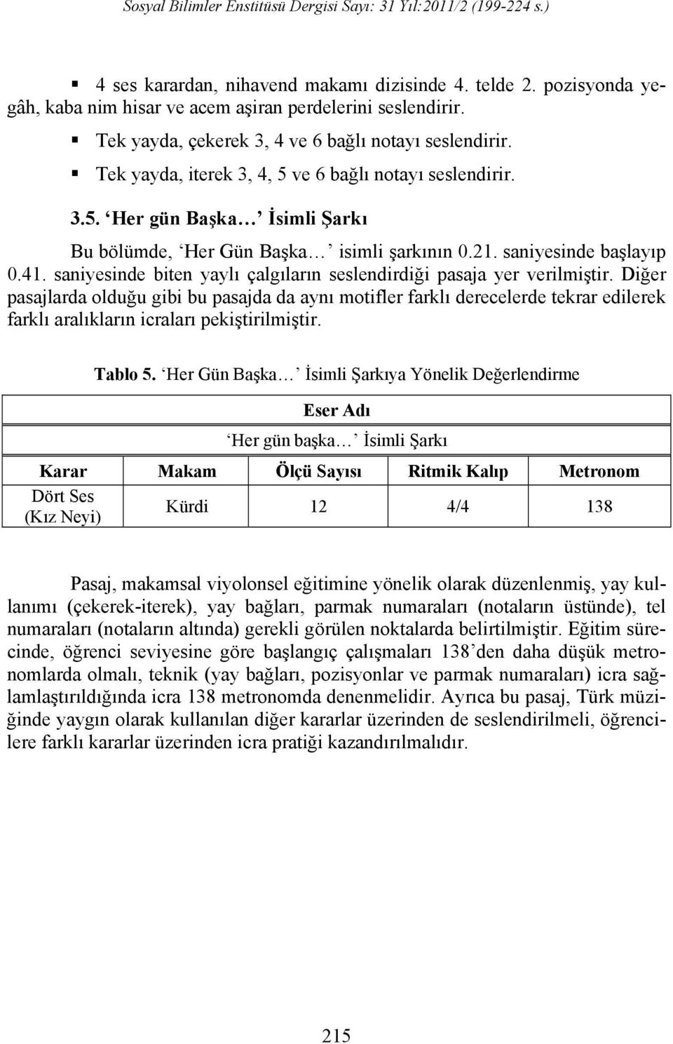 saniyesinde biten yaylı çalgıların seslendirdiği pasaja yer verilmiştir.