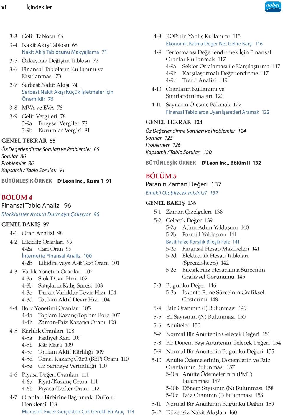 ve Problemler 85 Sorular 86 Problemler 86 Kapsamlı / Tablo Soruları 91 BÜTÜNLEŞİK ÖRNEK D Leon Inc.