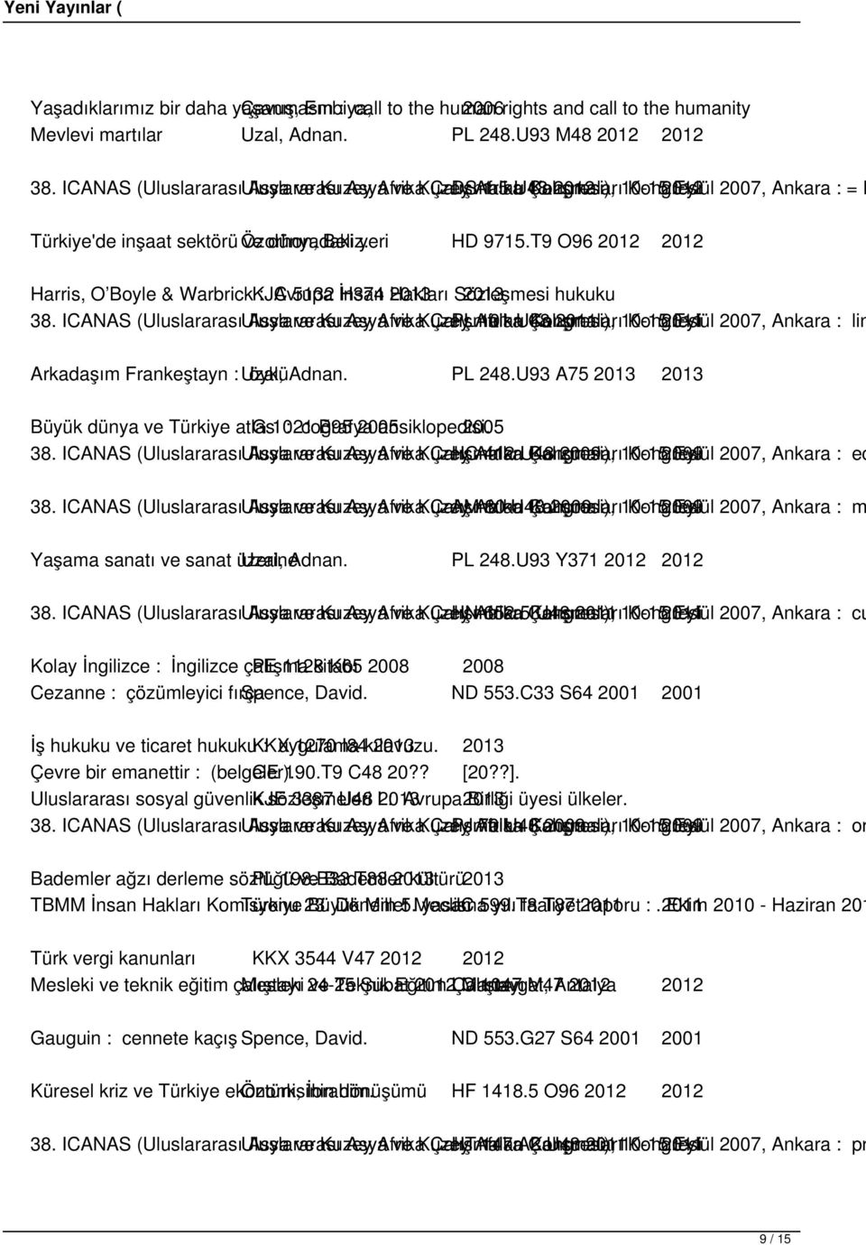 5 U48 Çalışmaları Kongresi), 2012 10-15 Kongresi 2012 Eylül 2007, Ankara : = I Türkiye'de inşaat sektörü Özorhon, ve dünyadaki Beliz. yeri HD 9715.