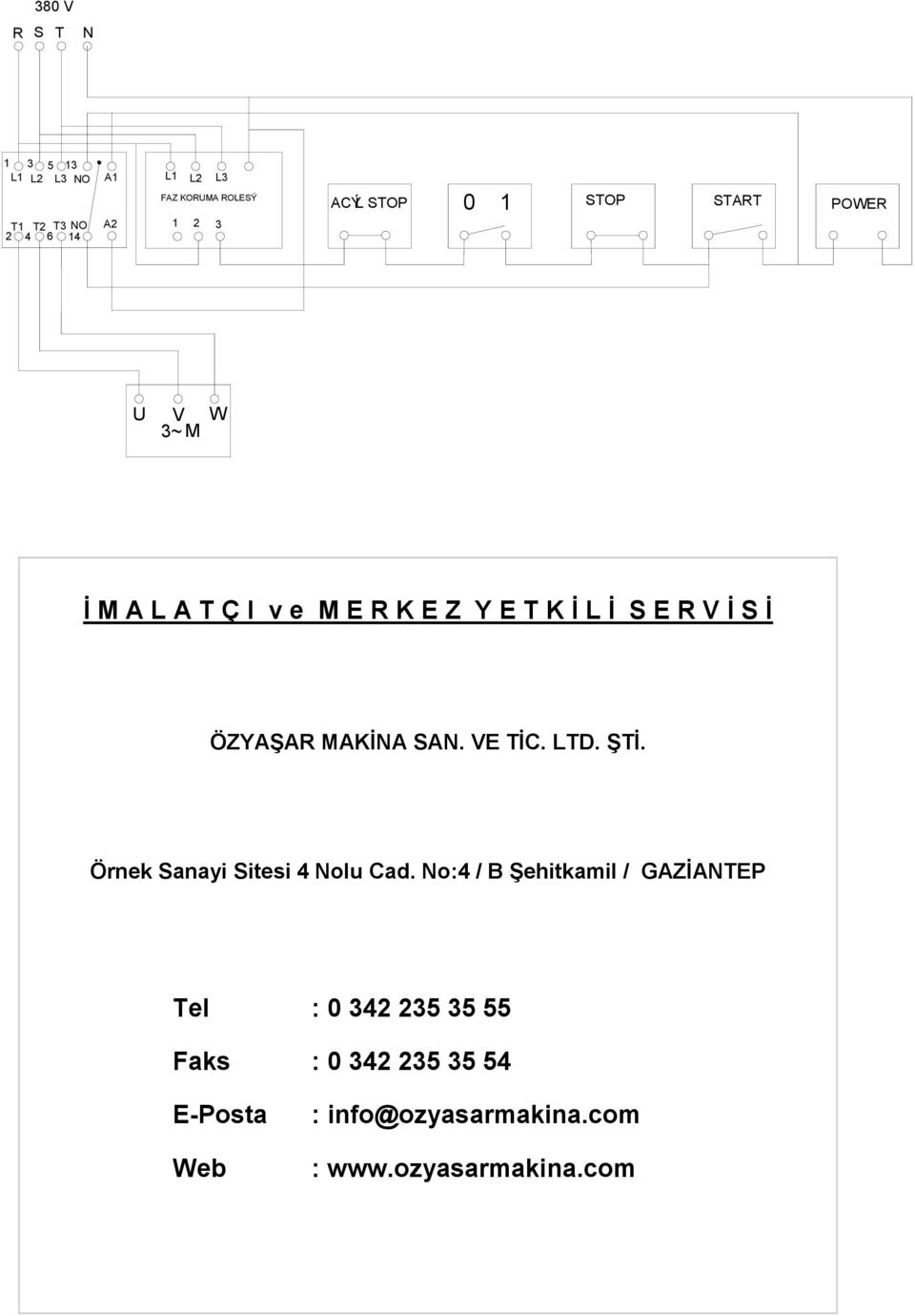 ÖZYAŞAR MAKİNA SAN. VE TİC. LTD. ŞTİ. Örnek Sanayi Sitesi 4 Nolu Cad.