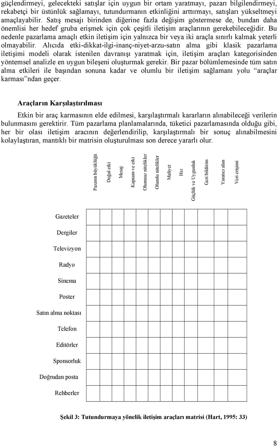 Bu nedenle pazarlama amaçlı etkin iletişim için yalnızca bir veya iki araçla sınırlı kalmak yeterli olmayabilir.