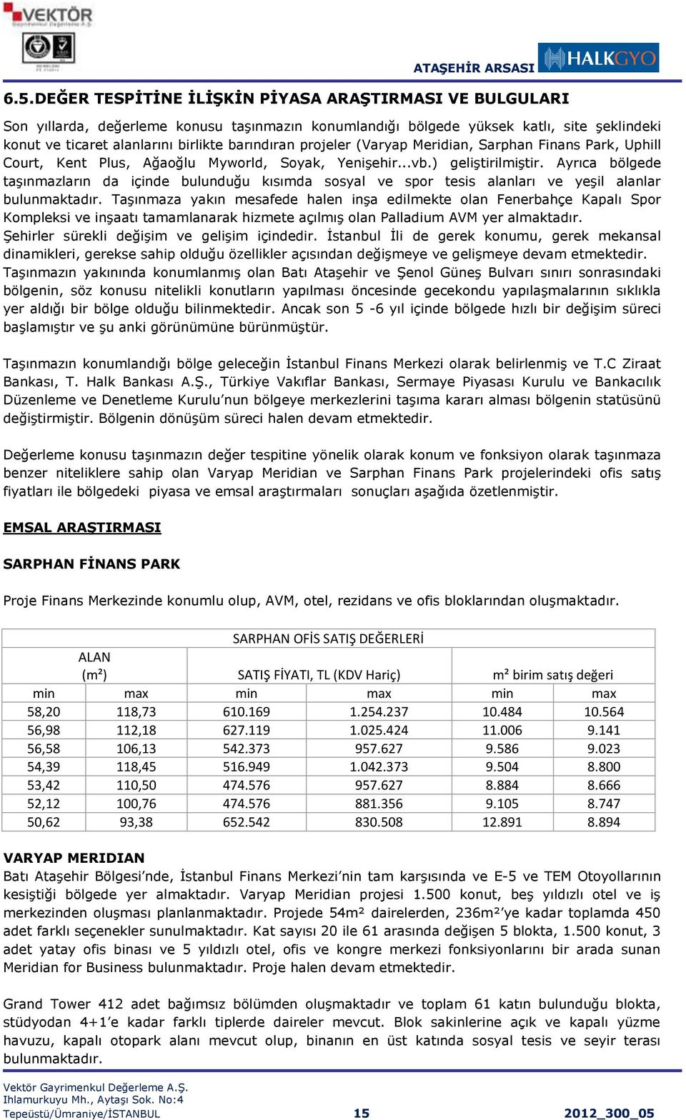 Ayrıca bölgede taşınmazların da içinde bulunduğu kısımda sosyal ve spor tesis alanları ve yeşil alanlar bulunmaktadır.