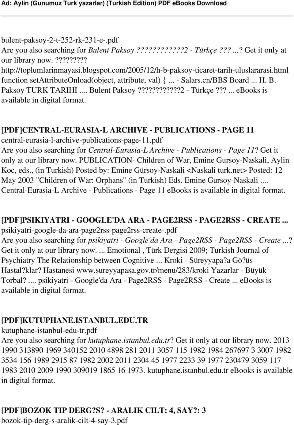 ??... ebooks is [PDF]CENTRAL-EURASIA-L ARCHIVE - PUBLICATIONS - PAGE 11 central-eurasia-l-archive-publications-page-11.