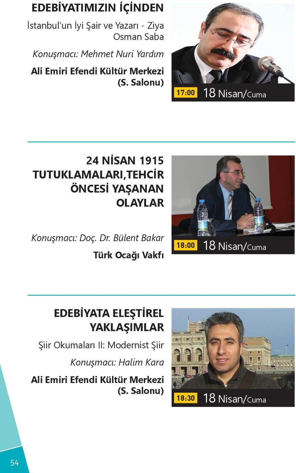 OLAYLAR Konuşmacı: Doç. Dr.