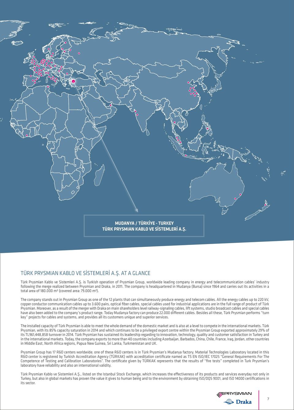 AT A GLANCE Türk Prysmian Kablo ve Sistemleri A.Ş.