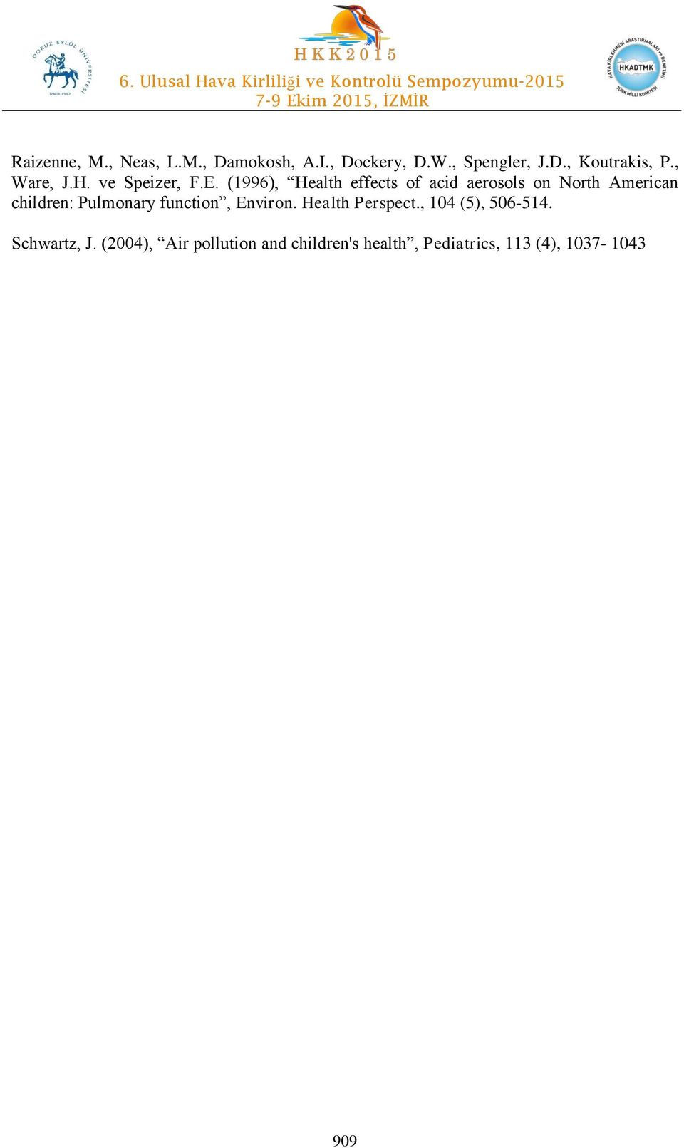 (1996), Health effects of acid aerosols on North American children: Pulmonary