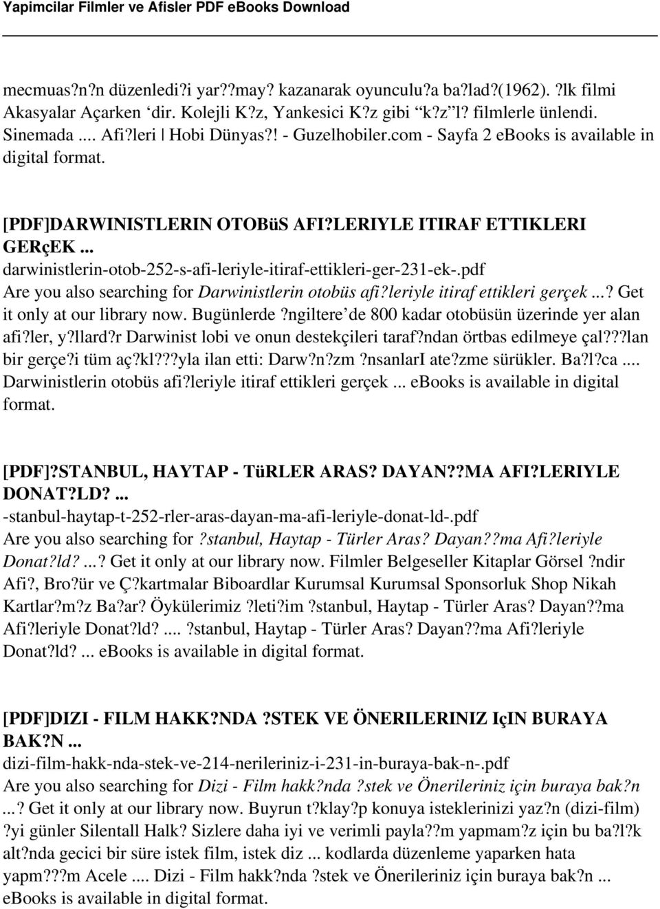.. darwinistlerin-otob-252-s-afi-leriyle-itiraf-ettikleri-ger-231-ek-.pdf Are you also searching for Darwinistlerin otobüs afi?leriyle itiraf ettikleri gerçek...? Get it only at our library now.