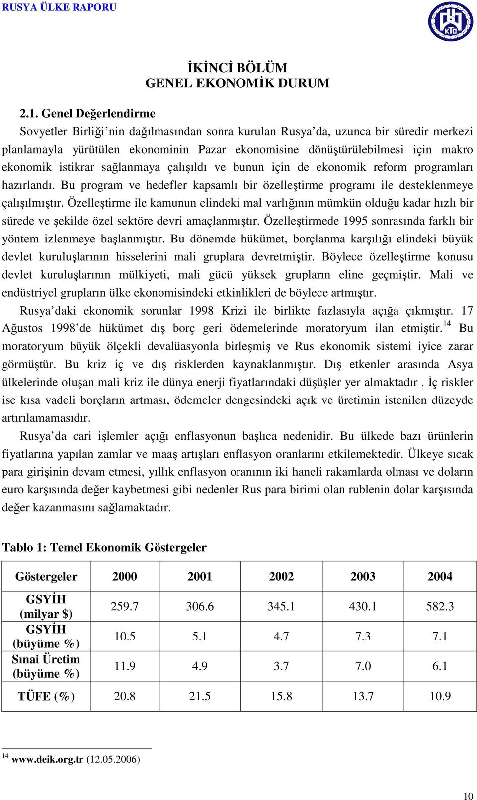 istikrar sağlanmaya çalışıldı ve bunun için de ekonomik reform programları hazırlandı. Bu program ve hedefler kapsamlı bir özelleştirme programı ile desteklenmeye çalışılmıştır.