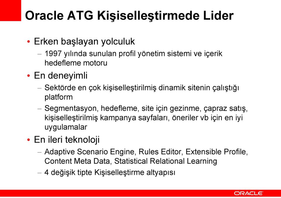 çapraz satış, kişiselleştirilmiş kampanya sayfaları, öneriler vb için en iyi uygulamalar En ileri teknoloji Adaptive Scenario