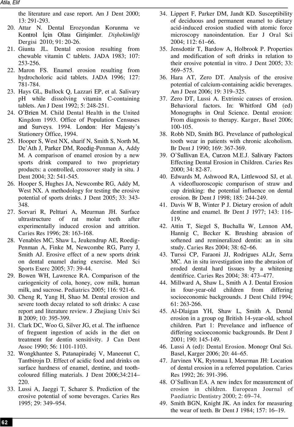 Hays GL, Bullock Q, Lazzari EP, et al. Salivary ph while dissolving vitamin C-containing tablets. Am J Dent 1992; 5: 248-251. 24. O Brien M. Child Dental Health in the United Kingdom 1993.