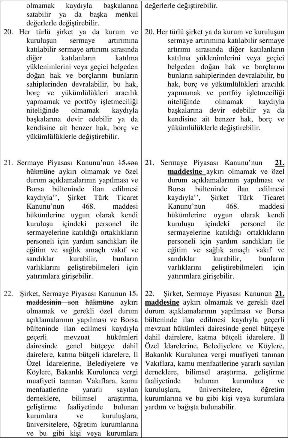 sahiplerinden devralabilir, bu hak, borç ve yükümlülükleri aracılık yapmamak ve portföy iletmecilii niteliinde olmamak kaydıyla bakalarına devir edebilir ya da kendisine ait benzer hak, borç ve