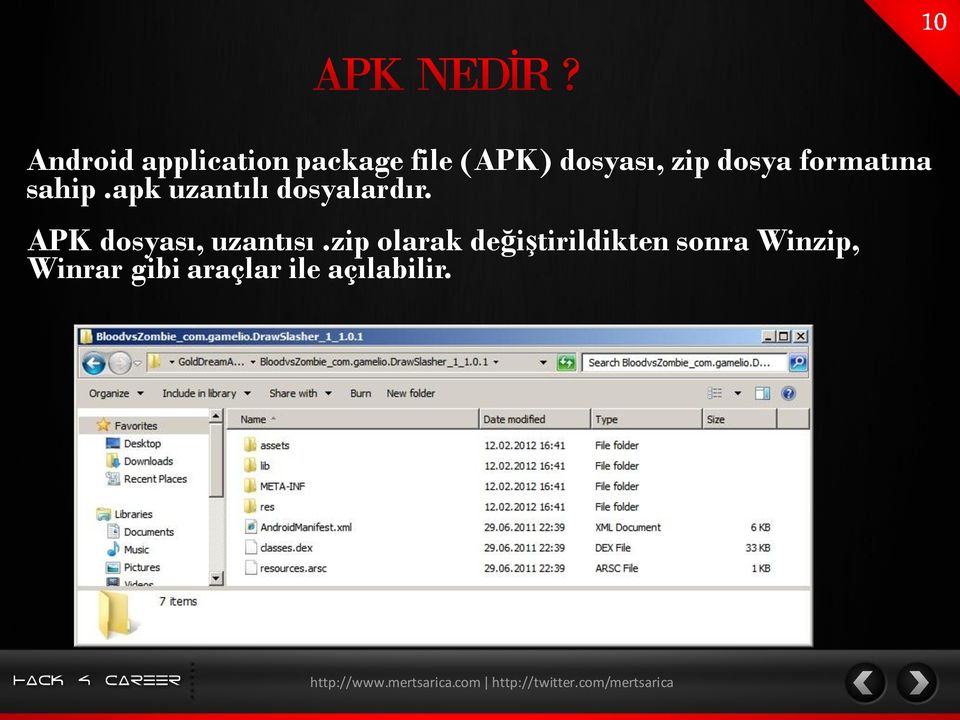 zip olarak değiştirildikten sonra Winzip, Winrar gibi araçlar