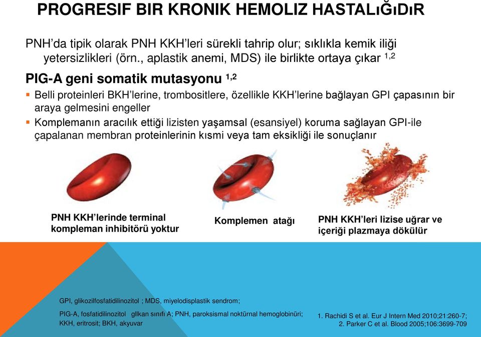 engeller Komplemanın aracılık ettiği lizisten yaşamsal (esansiyel) koruma sağlayan GPI-ile çapalanan membran proteinlerinin kısmi veya tam eksikliği ile sonuçlanır PNH KKH lerinde terminal kompleman