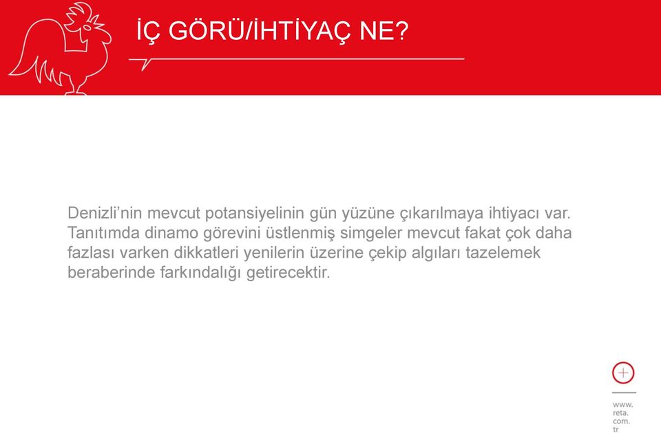 var. Tanıtımda dinamo görevini üstlenmiş simgeler mevcut fakat çok