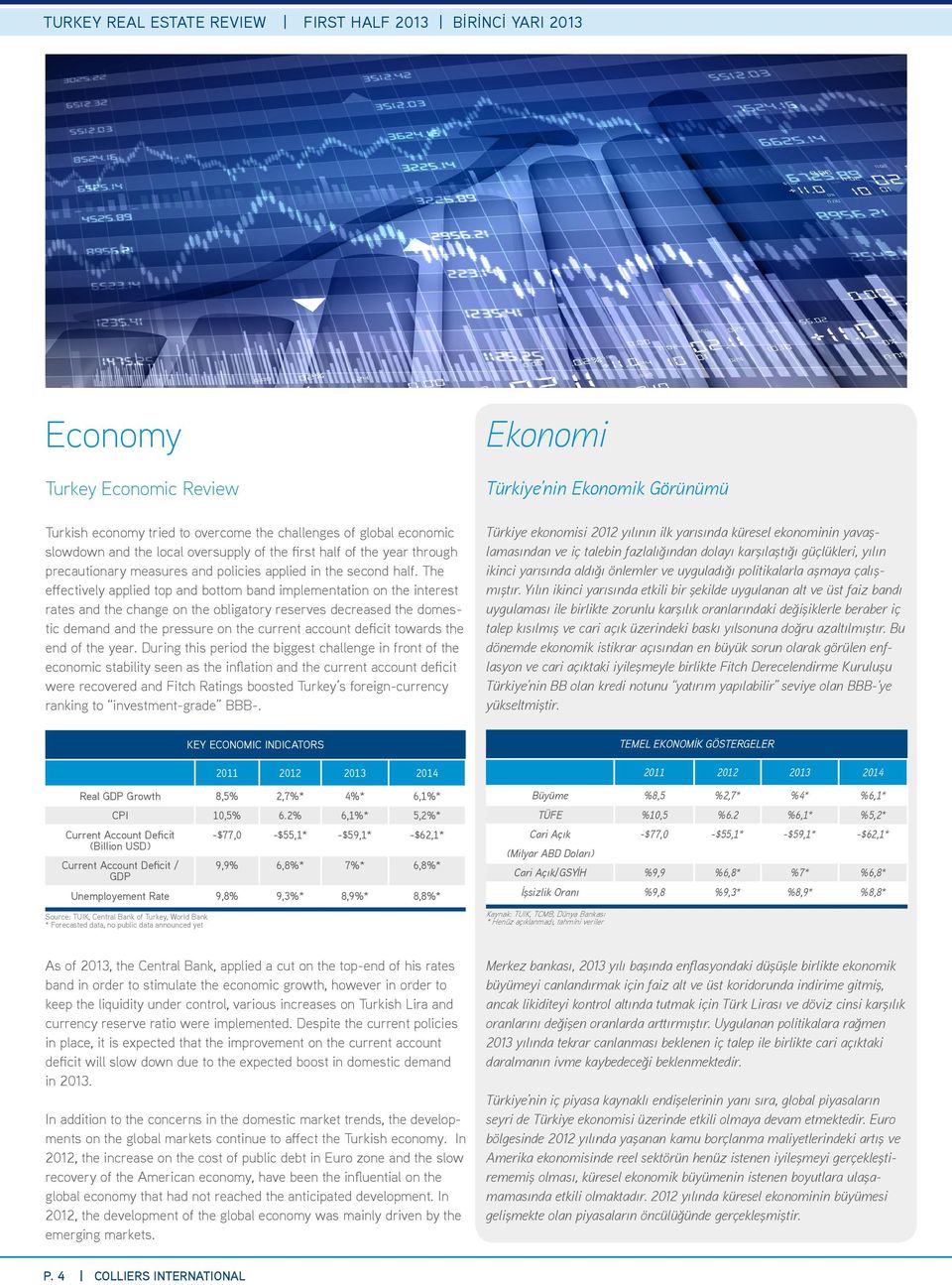 The effectively applied top and bottom band implementation on the interest rates and the change on the obligatory reserves decreased the domestic demand and the pressure on the current account