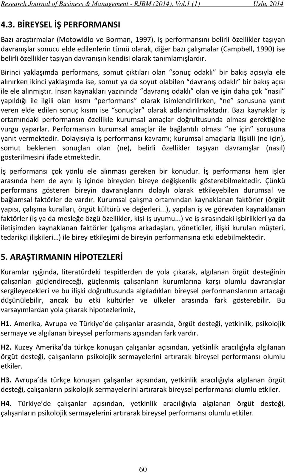 Birinci yaklaşımda performans, somut çıktıları olan sonuç odaklı bir bakış açısıyla ele alınırken ikinci yaklaşımda ise, somut ya da soyut olabilen davranış odaklı bir bakış açısı ile ele alınmıştır.