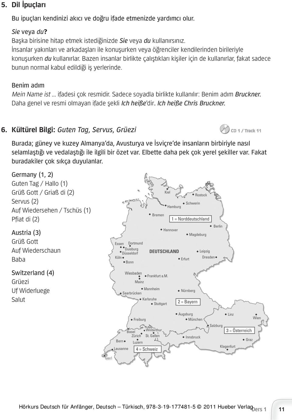 Bazen insanlar birlikte çalıştıkları kişiler için de kullanırlar, fakat sadece bunun normal kabul edildiği iş yerlerinde. Benim adım Mein Name ist... ifadesi çok resmidir.