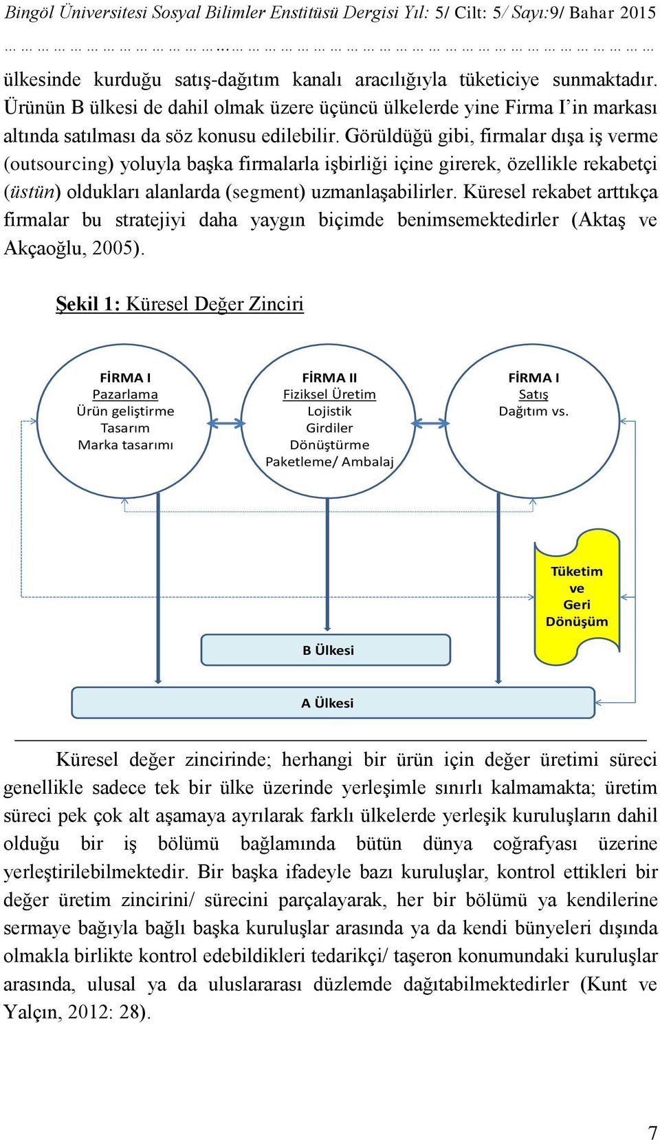 Görüldüğü gibi, firmalar dıģa iģ verme (outsourcing) yoluyla baģka firmalarla iģbirliği içine girerek, özellikle rekabetçi (üstün) oldukları alanlarda (segment) uzmanlaģabilirler.