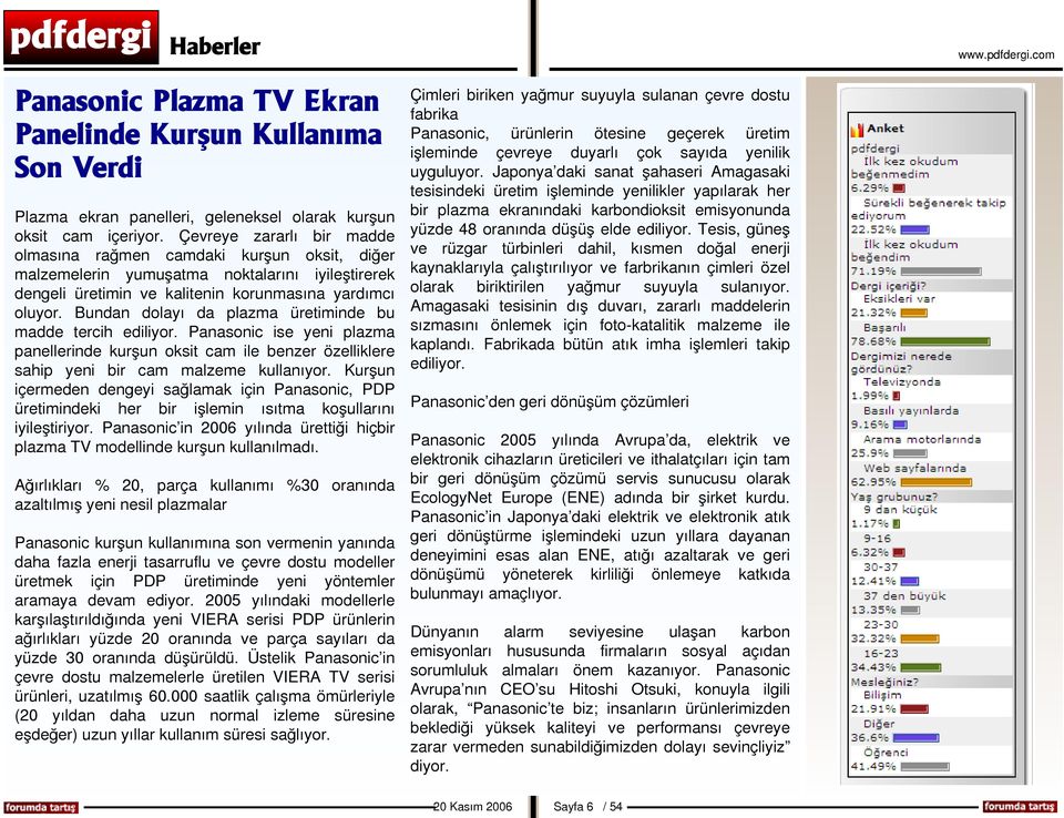 T s is, gün ş v rüz gar türbin ri dah i, k ıs m n doğa n rji k aynak arıy a ça ıştırı ıyor v farbrik anın çim ri öz o arak birik tiri n yağm ur s uyuy a s u anıyor.