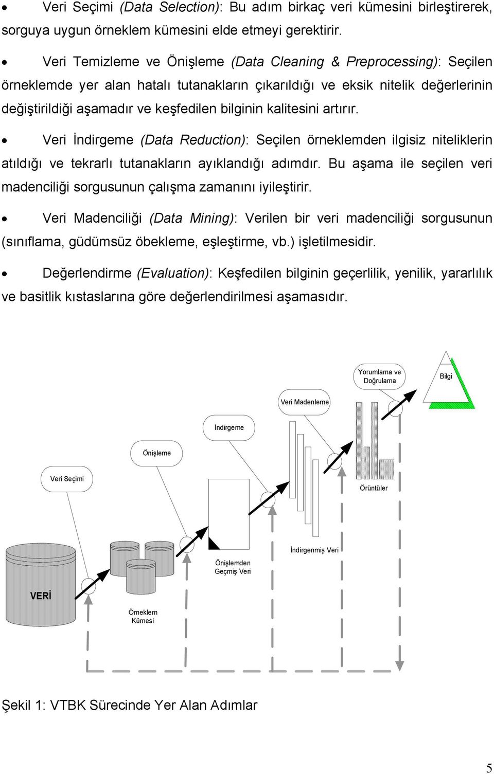 kalitesini artırır. Veri İndirgeme (Data Reduction): Seçilen örneklemden ilgisiz niteliklerin atıldığı ve tekrarlı tutanakların ayıklandığı adımdır.