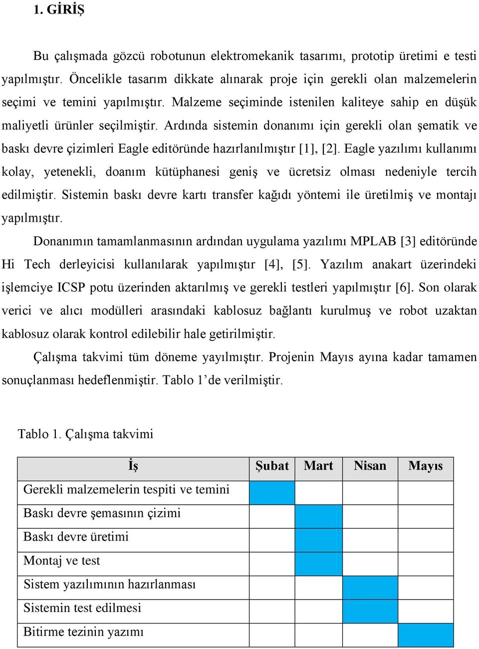 Ardında sistemin donanımı için gerekli olan şematik ve baskı devre çizimleri Eagle editöründe hazırlanılmıştır [1], [2].