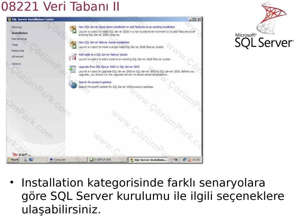 Server kurulumu ile ilgili