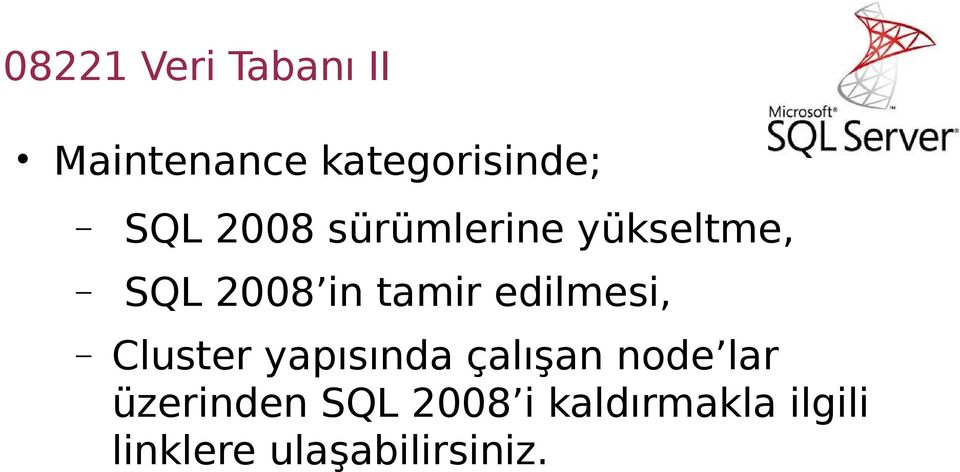 edilmesi, Cluster yapısında çalışan node lar