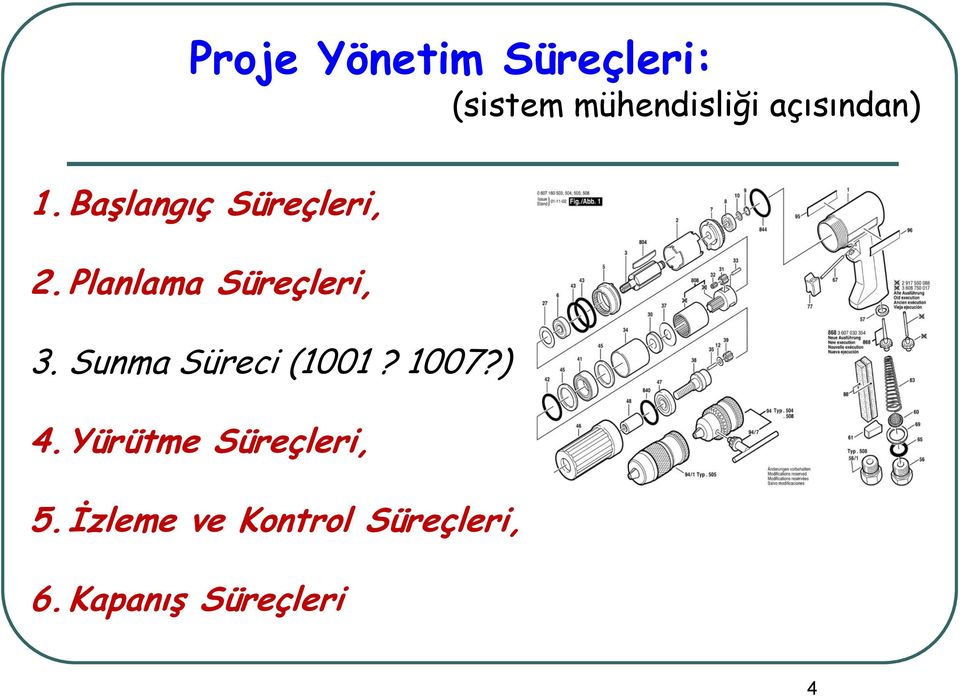 Planlama Süreçleri, 3. Sunma Süreci (1001? 1007?) 4.