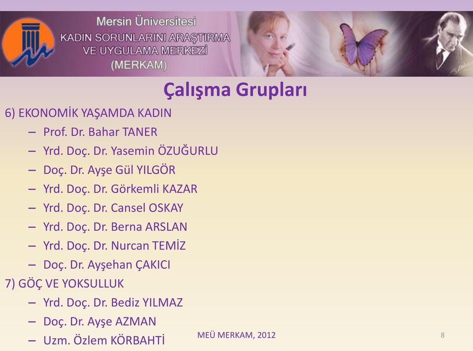 Doç. Dr. Nurcan TEMİZ Doç. Dr. Ayşehan ÇAKICI 7) GÖÇ VE YOKSULLUK Yrd. Doç. Dr. Bediz YILMAZ Doç.