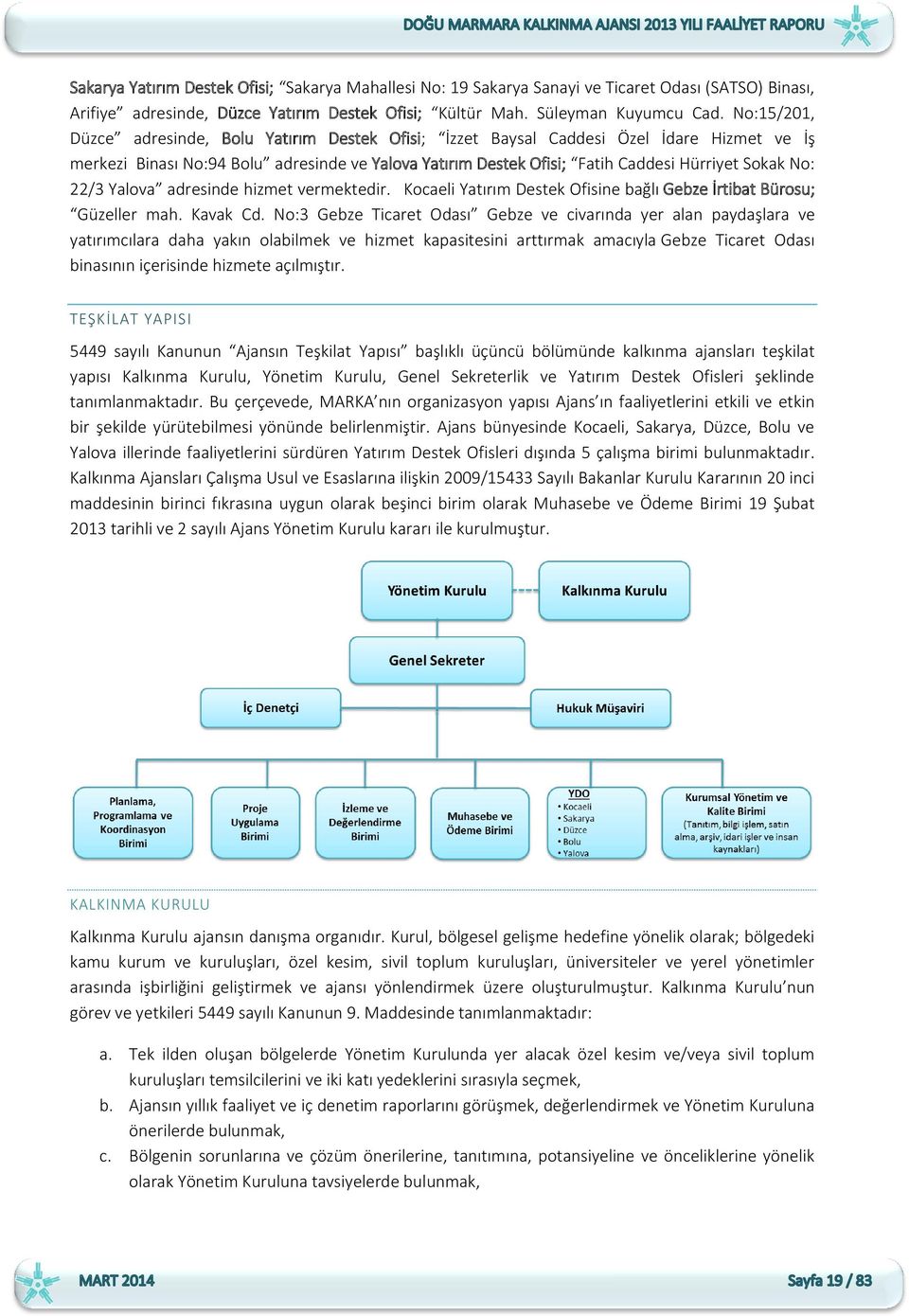 No: 22/3 Yalova adresinde hizmet vermektedir. Kocaeli Yatırım Destek Ofisine bağlı Gebze İrtibat Bürosu; Güzeller mah. Kavak Cd.