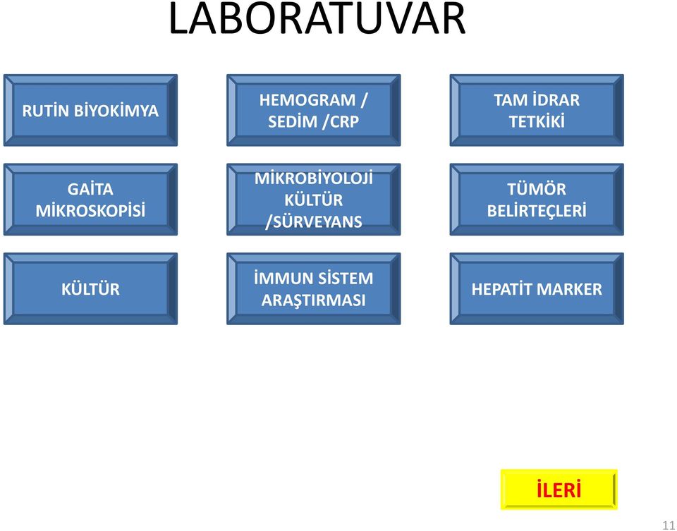 MİKROBİYOLOJİ KÜLTÜR /SÜRVEYANS TÜMÖR